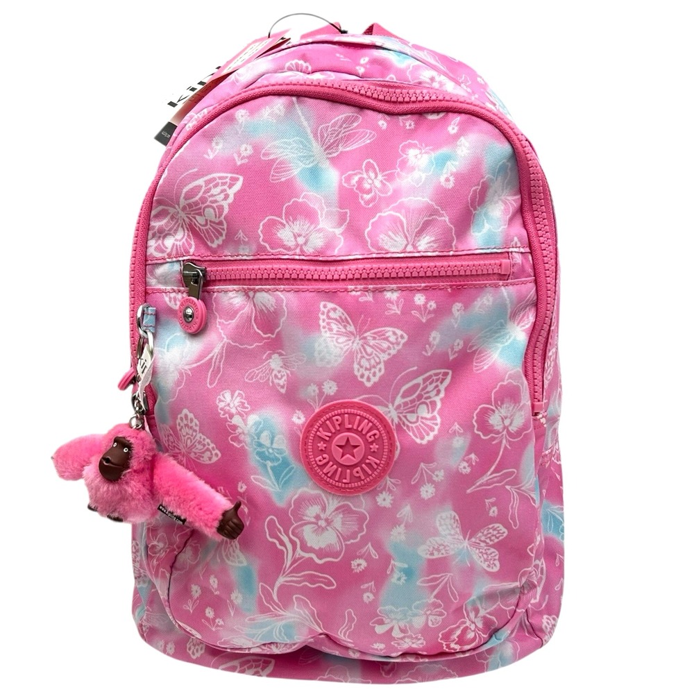 Kipling Challenger Women's Small Backpack Garden Clouds Butterfly & Floral Theme